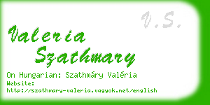 valeria szathmary business card