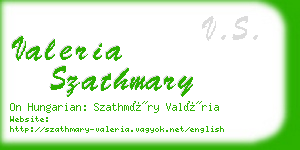 valeria szathmary business card